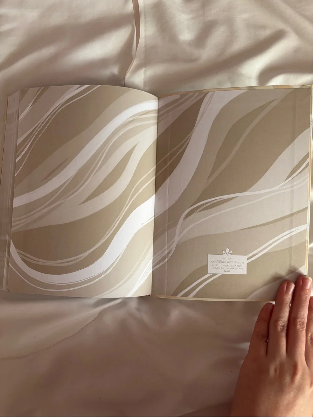 Dream Journal Crescent Moon Hardcover Notebook - Beige & Cream